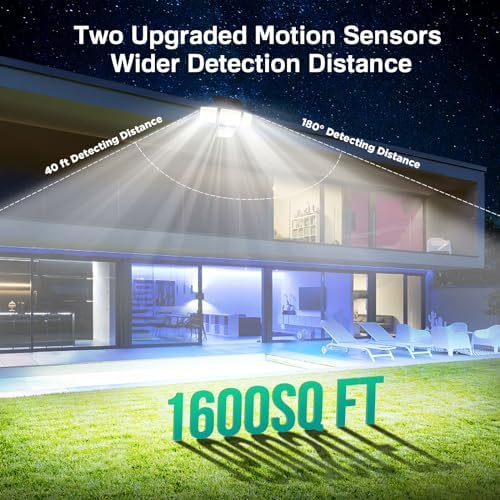LYWALT Solar Security Lights, 3000LM, 4 Heads