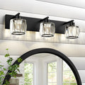 VOLISUN 3-Light Matte Black Vanity Light