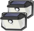 Solar Outdoor Motion Sensor Wall Lights, 2-Pack