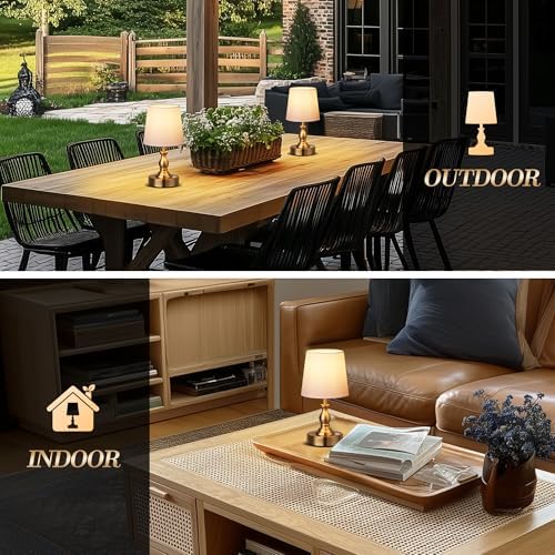 PARTPHONER Mini Cordless LED Table Lamp, 5200mAh