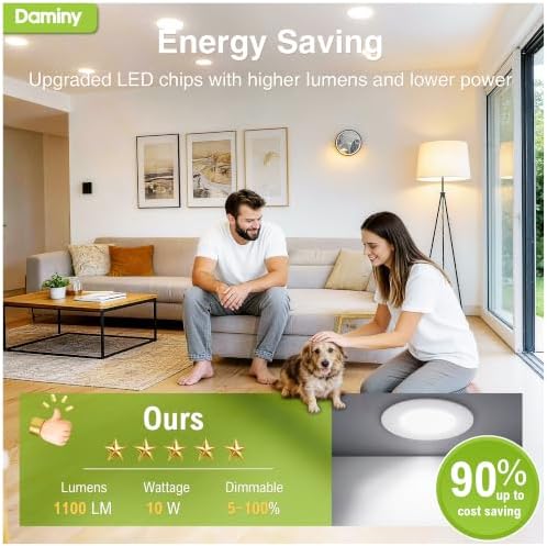 DAMINY 24 Pack 6 Inch Canless LED Recessed Lighting
