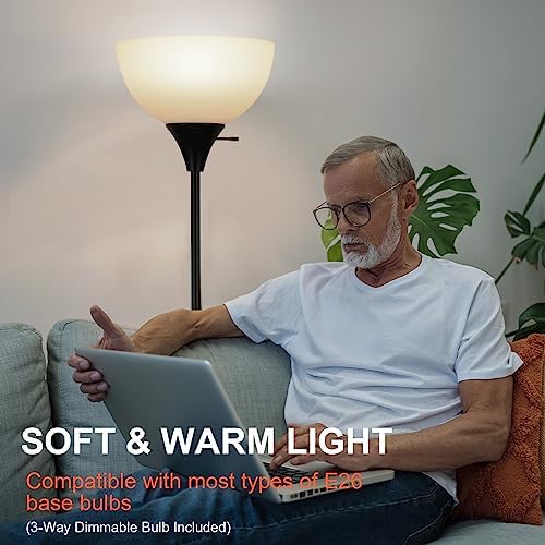 LALISU Dimmable LED Floor Lamp, 3-Way Brightness