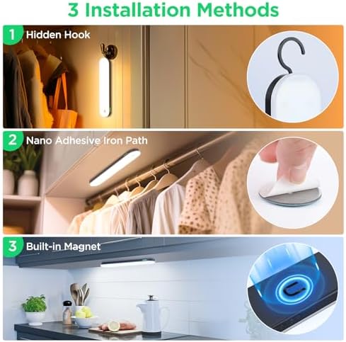 deerdance Under Cabinet Lighting, Motion Sensor, 6-Pack