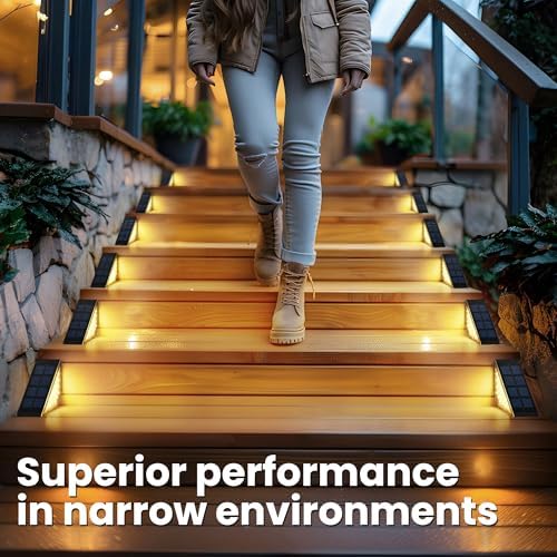 Solar Step Lights, 6 Pack, Warm White