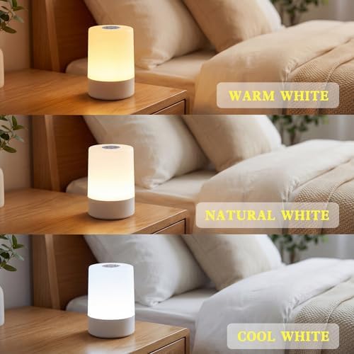 Cordless LED Desk Lamp, Touch Dimmable, USB Rechargeable
