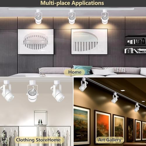 GU10 LED Track Lighting Fixture, 2-Head White