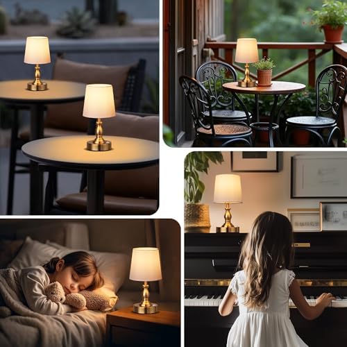 PARTPHONER Mini Cordless LED Table Lamp, 5200mAh
