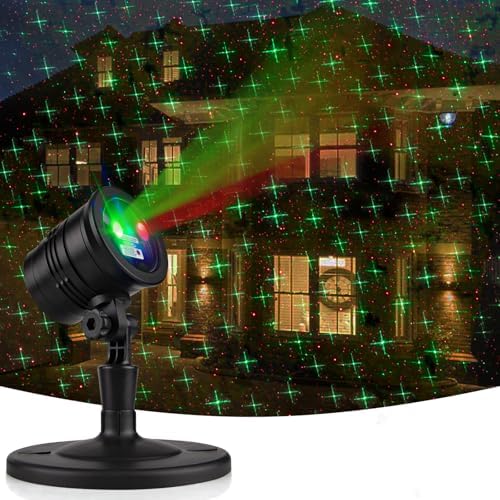 Christmas Laser Projector Lights, Red and Green Star Show