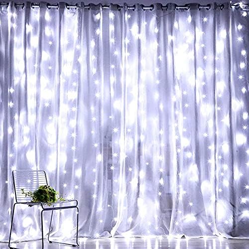 Dazzle Bright 300 LED Curtain String Lights, 9.8ft x 9.8ft