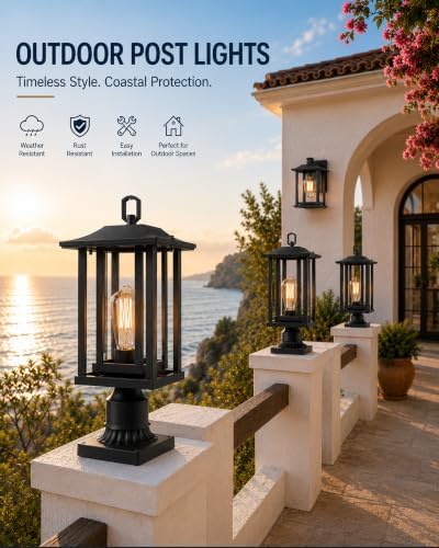 Beionxii A197P-2PK 110-120V Outdoor Post Lights