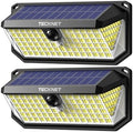 TECKNET Solar Motion Sensor Lights, 416 LED, 2 Pack