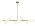 Gold 12-Light Linear Dining Room Chandelier