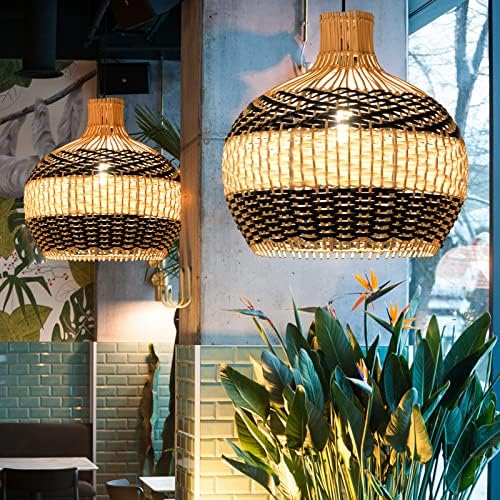 Arturesthome Handmade Woven Rattan Pendant Light