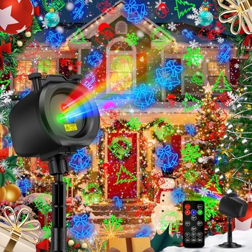 Christmas Projector Lights, 32 Patterns, RGB Firefly