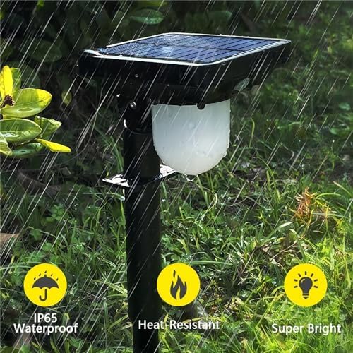 S NMT Solar Garden Pathway Lights, Motion Sensor, Waterproof
