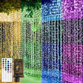 Solhice Curtain Lights Outdoor 20ft x10ft Color Changing, 480 LED Plug