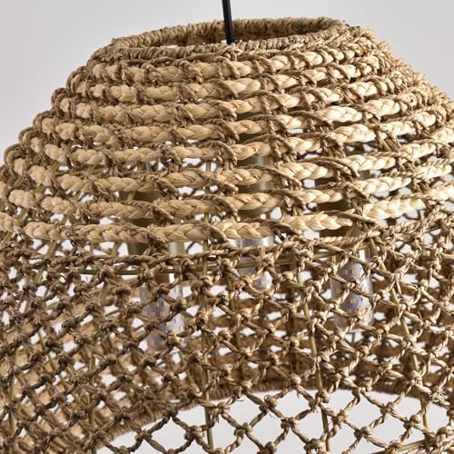 19.29” 3-Light Woven Rattan Pendant Light