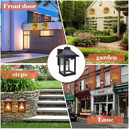 2-Pack Solar Outdoor Lanterns, Motion Sensor, Waterproof