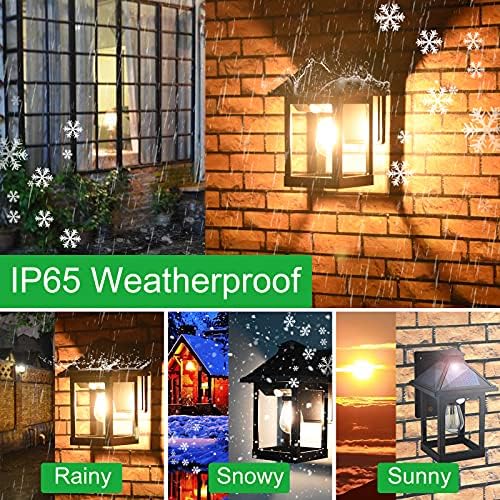 CYHKEE Solar Motion Sensor Wall Lanterns