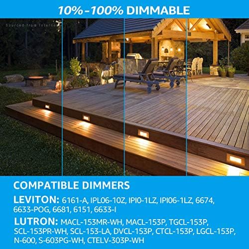 LEONLITE 6-Pack 120V LED Horizontal Step Lights