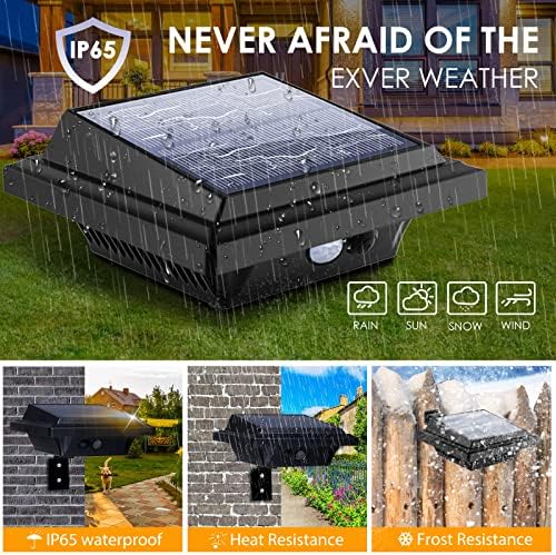 KEENZO Solar Outdoor Gutter Lights, Motion Sensor, 25 LED
