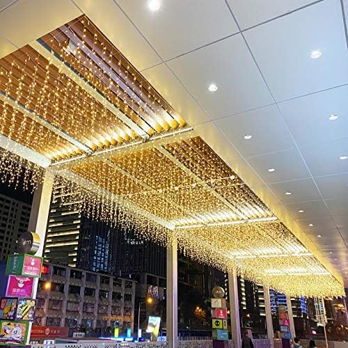 ZIMINGU Icicle Dripping Lights, 13FT, 144 LEDs