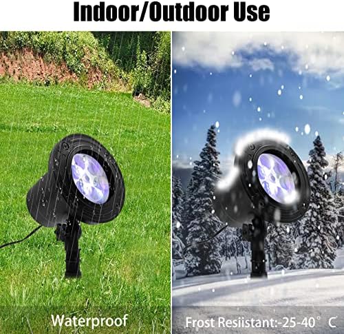 Christmas Snowflake Projector Lights, Moving Effect Outdoor