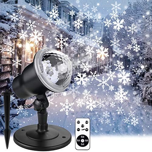 Snowflake Christmas Projector Lights with Wireless Remote