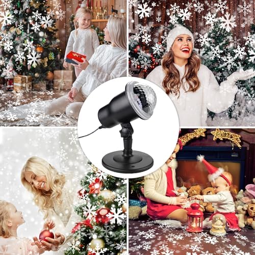Snowflake Christmas Projector Lights with Wireless Remote