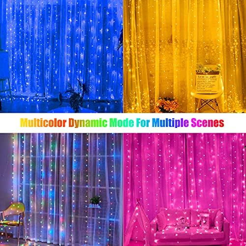 250 LED Curtain Lights, 9.8 X 8.8 FT