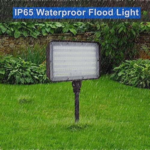 2-Pack 100W LED Flood Lights with Knuckle, 5000K