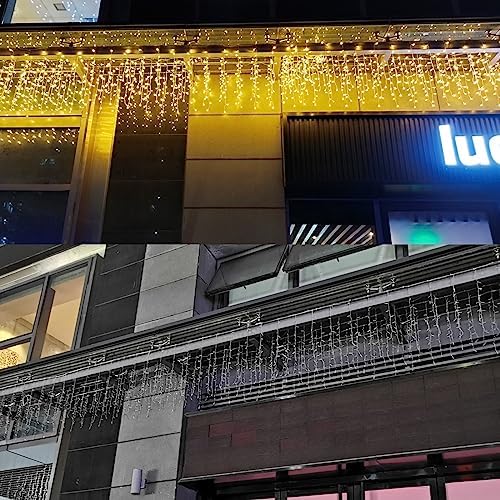 ZIMINGU Icicle Dripping Lights, 13FT, 144 LEDs