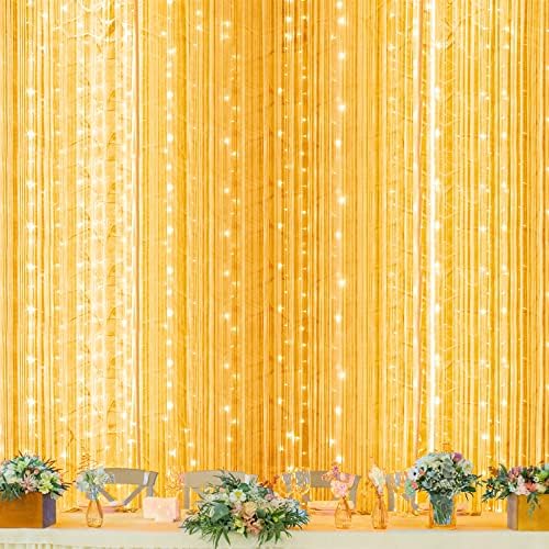 Twinkle Star 600 LED Curtain String Lights, Warm White