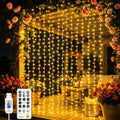 Curtain String Light, 200LED 6.6x6.6ft, Remote & 8 Modes, USB