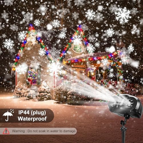 Christmas Snowflake Projector Lights with Remote Control