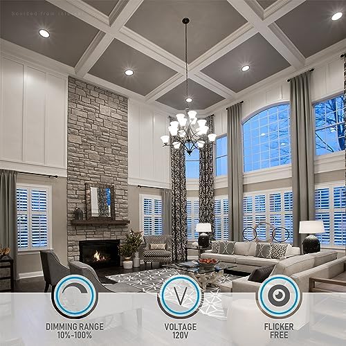 TORCHSTAR 6-Pack 8 Inch LED Recessed Lighting
