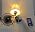 White Linen Swing Arm Wall Sconces with USB, Set of 2