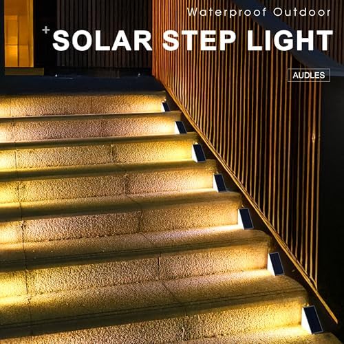 Outdoor Waterproof LED Solar Step Lights, 6 Pack