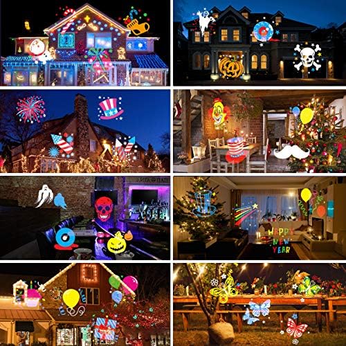 Christmas Halloween Lights Projector, 16 Slides