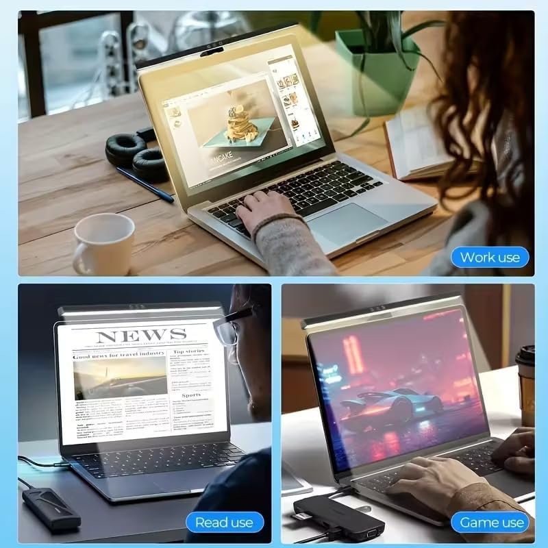 USB Touch-Control Monitor Light Bar for Curved or Flat Screens