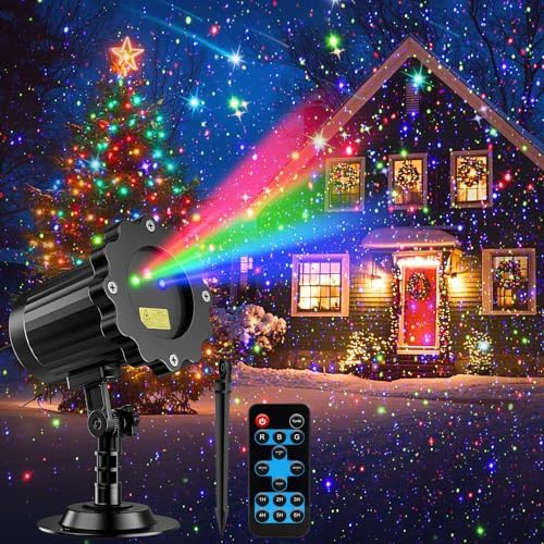 Laser Christmas Projector Lights, RGB, 3 Colors