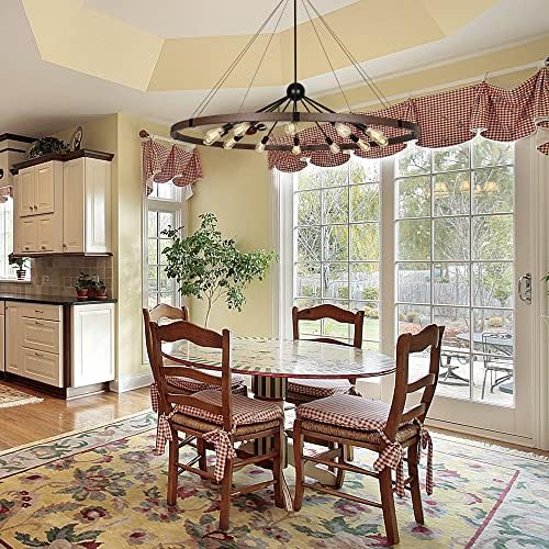 Klgxnrd 59'' 12-Light Wagon Wheel Chandelier