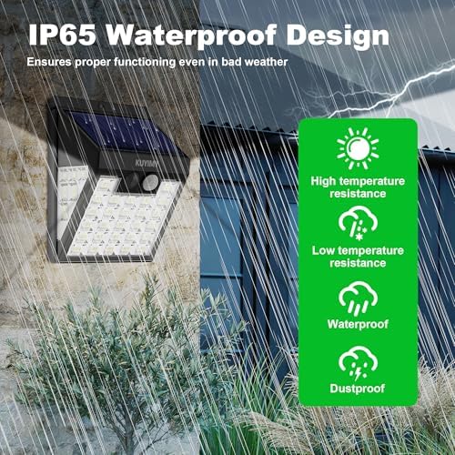 Outdoor Solar Wall Light, 72 LED, 2 Pack