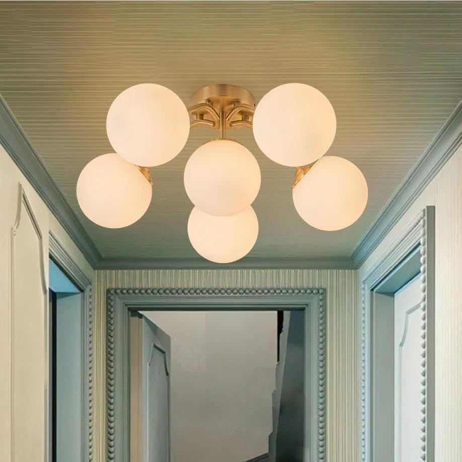 Sputnik Bubble Chandelier, Gold, 6 Light