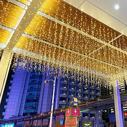 GTSYDING LED Window Curtain String Lights, 4M/13Ft, 96 LED