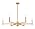 ASGYISA 6-Light Gold Candle Chandelier