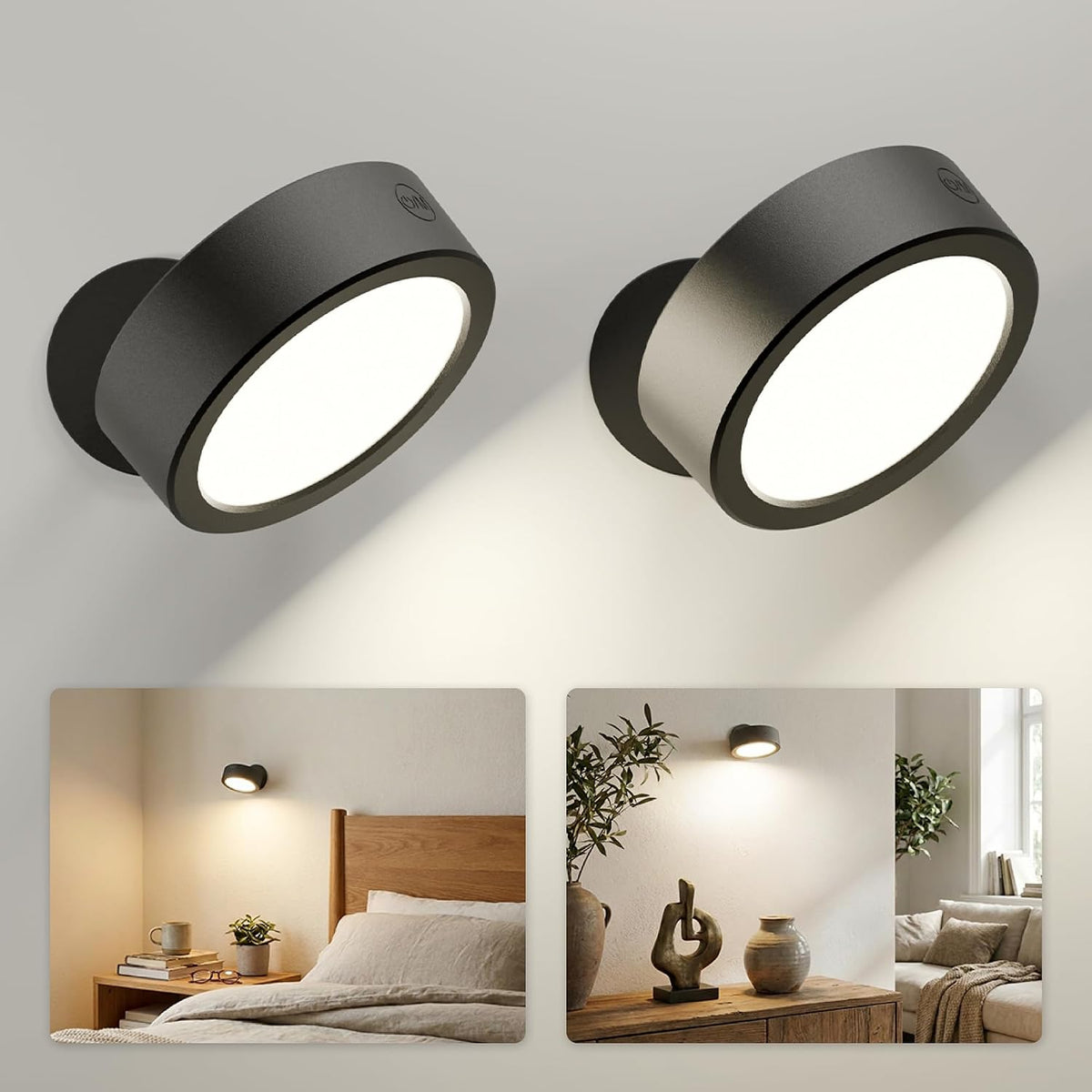 EZVALO LED Wall Mounted Light — 3000mAh Rechargeable Cordless Wall Sconce - Field & Lumen Lighting
