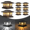 Classic Solar Post Cap Lights — 8-Pack Warm & Cool White - Field & Lumen Lighting