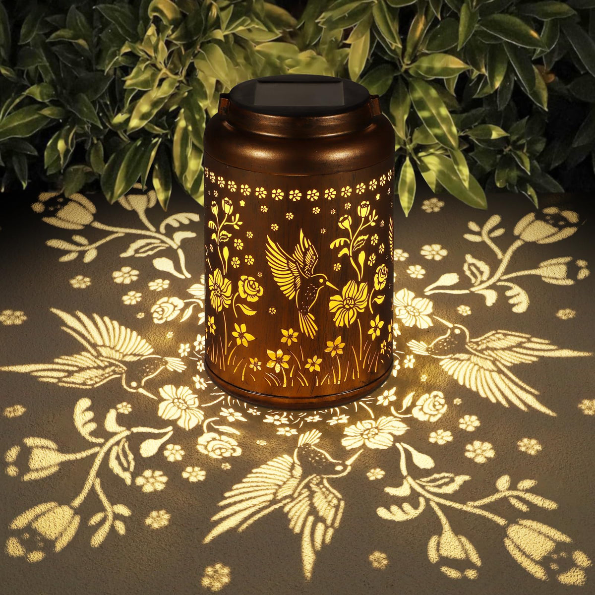 Solar Lanterns Outdoor Waterproof Hummingbird Garden Decor Gifts for Women Mom Grandma - Field & Lumen Lighting