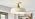 12.6 Inch Brass Accent Semi Flush Mount Ceiling Light